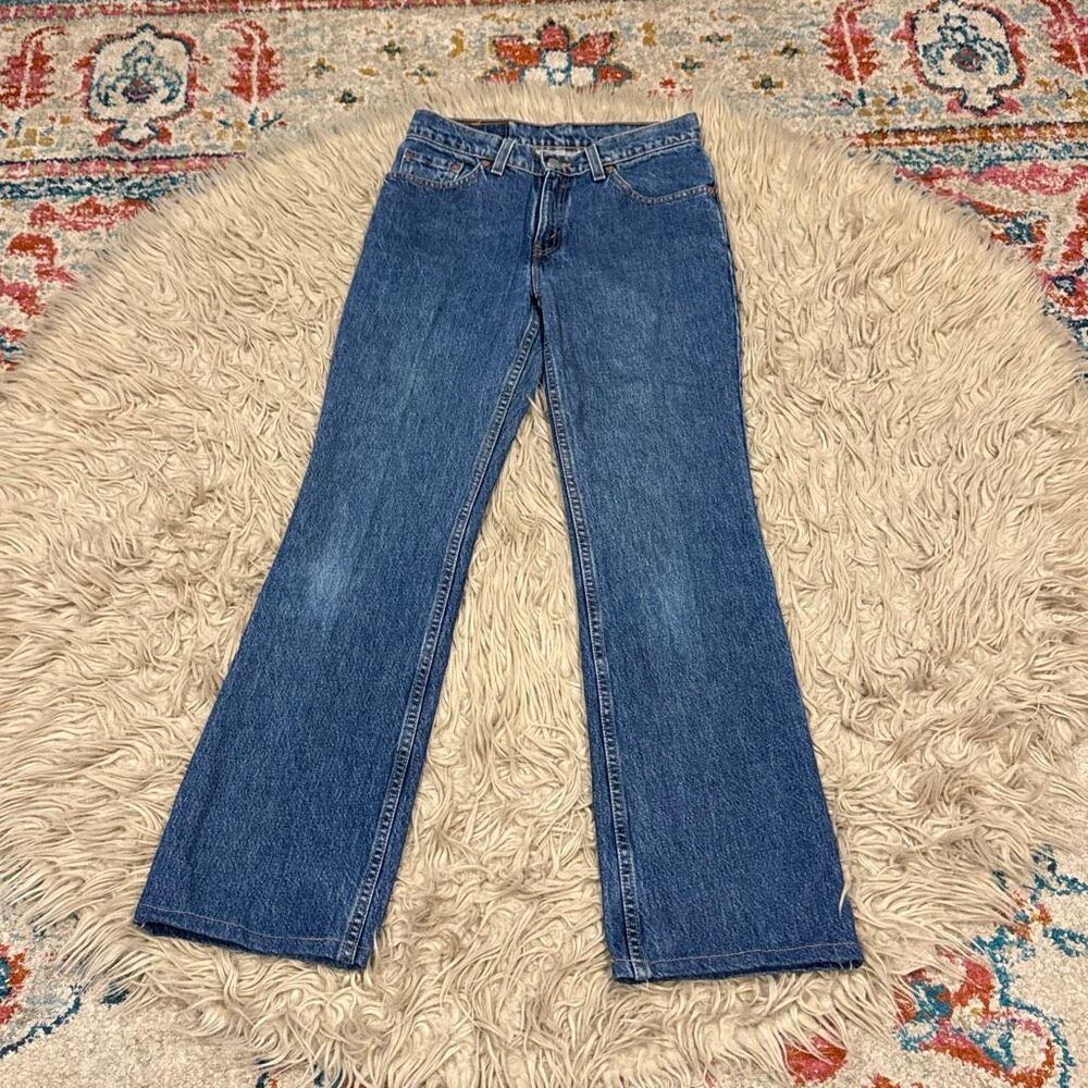 Vintage Levi’s 517 Bootcut Jeans Made in USA Low Rise Flare Denim Size 7 JR